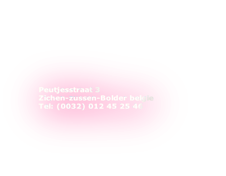 Peutjesstraat 3
Zichen-zussen-Bolder belgie      
Tel: (0032) 012 45 25 46

